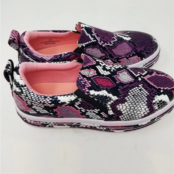 Liliana Platform Shoes Purple Pink White Slip on.  THEY FIT LIKE A 9, NOT A 10. - Picture 5 of 8